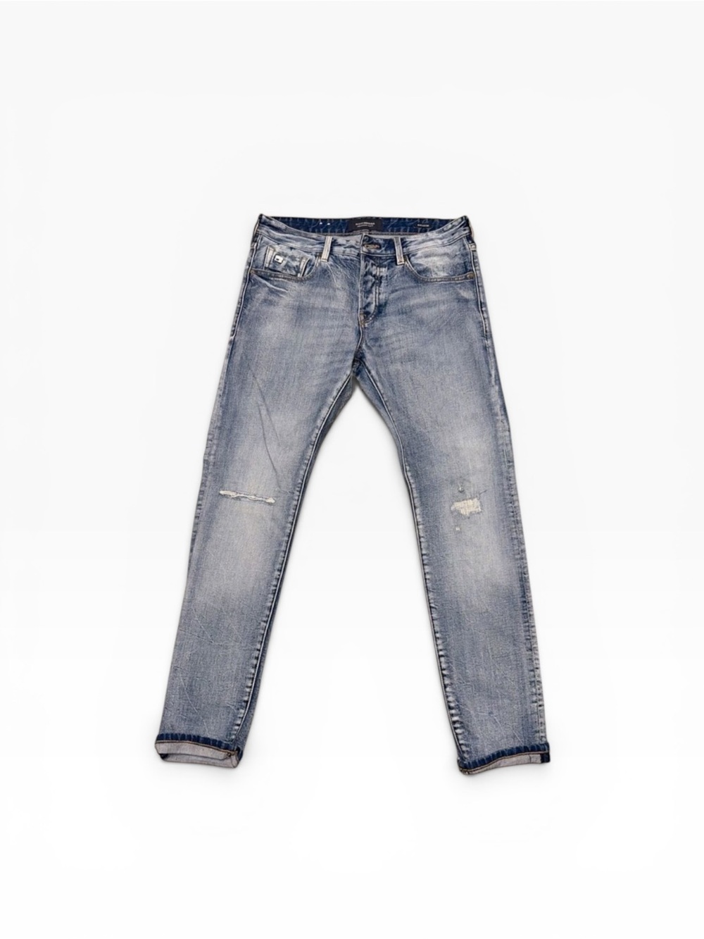 Scotch & Soda Ralston Slim Fit Jeans Men’s 31/32 • Light Wash Distressed Denim - Picture 3 of 5